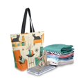 thumbnail image 2 of FORMRS Womens Canvas Tote Bag with Zipper Inner Pocket Shoulder Handbag, Black Cats Reading, 2 of 7