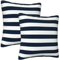 thumbnail image 2 of Navy Blue and White Stripe Throw Pillow Covers 20x20 in Farmhouse Pillow Case Soft Cushion Covers Set of 2 for Sofa Bed Bedroom Car Chair Living Room Home Decorative, 2 of 6
