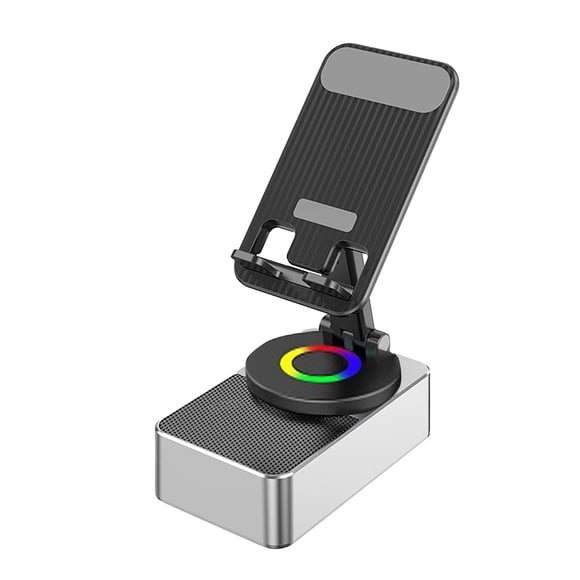 Audio Power Bank Bracket 2024 New Smart Speaker With Stand Foldable Cell Phone Stand 360° Rotation Audio Power Phone Holder