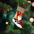 thumbnail image 5 of Kezqiaxn Christmas Stockings Clearance, Knitted Christmas Candy Stocking with Santa Designs, Christmas Hanging Socks for Family Holiday Fireplace Xmas Party Decor Party Favors Red, 5 of 6