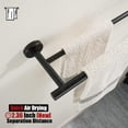 thumbnail image 4 of Double Towel Bar Matte Stainless Steel Bath Towel Rack for Bathroom Towel Holder Wall Mount Total Length TBLPB, 4 of 9