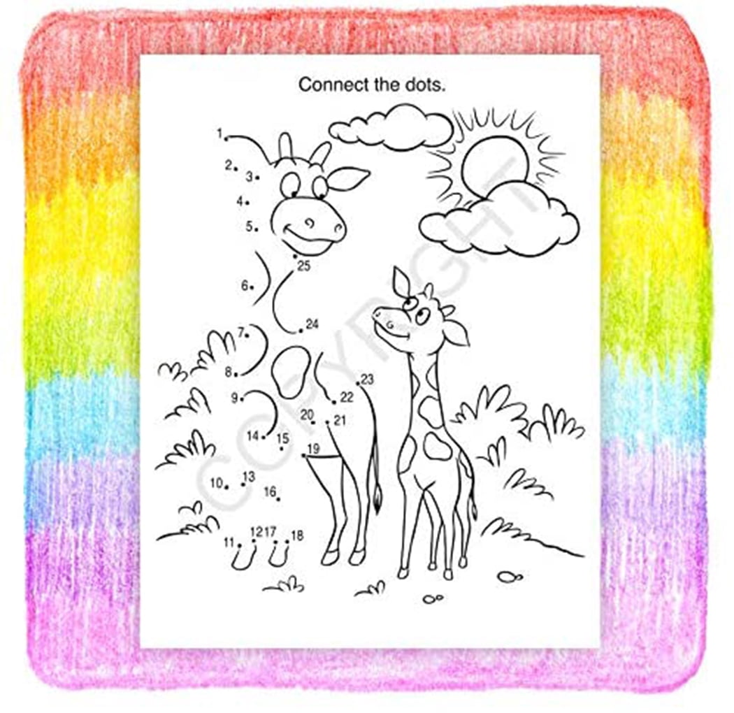 ZoCo 25-Pack Fun Time Coloring & Activity Book Set for Children, 16 Pages