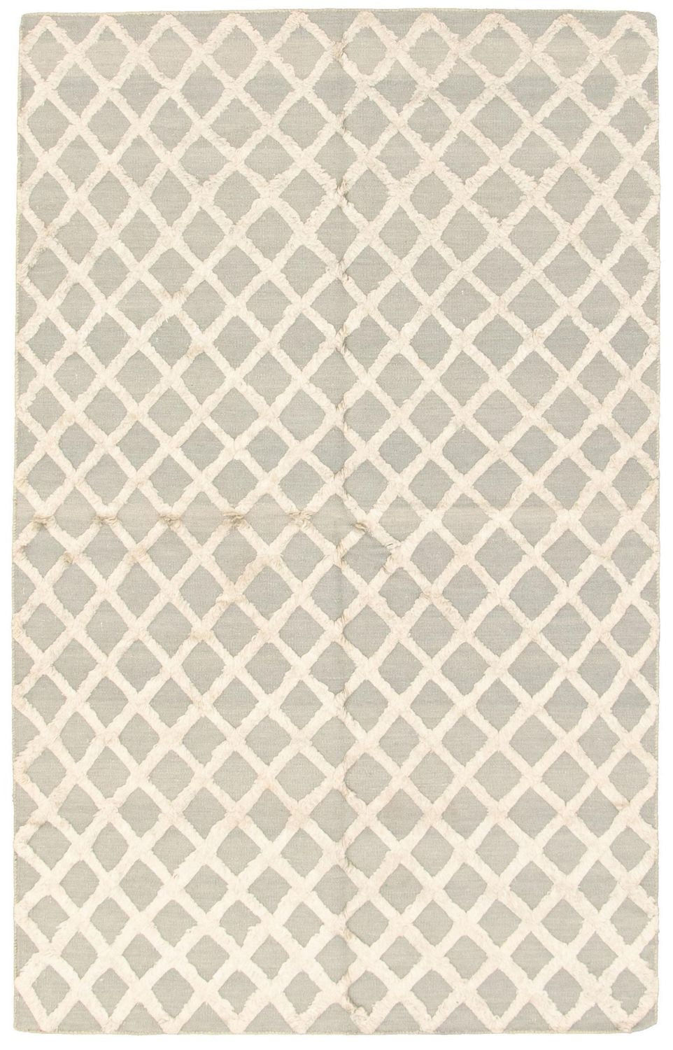 ECARPETGALLERY 5'0" x 8'0" Carved Cambridge Hand Made Area Rug for Living Room, Dining Room and Bedroom in Grey