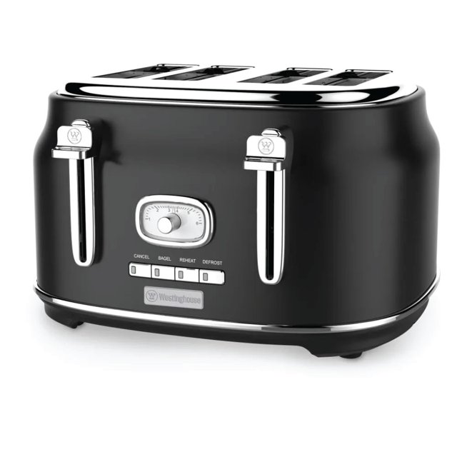 Tostadora de pan Retro para 4 rebanadas Westing House WKTT809BK