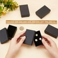 thumbnail image 3 of 30 Pcs Textured Paper Jewelry Box 2x3.2x1 Inch Black Kneaded Paper Box Jewelry Gift Box with Sponge Cushion Inside for Necklace Bracelet Jewelry Display Black, 3 of 9