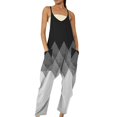 thumbnail image 2 of Pyhlmscde Women's V Neck Sleeveless Jumpsuits Spaghetti Straps Harem Long Pants Overalls with Pockets, Floral Jumpsuits for Women, Womens Jumpsuit, Overalls for Women, 2 of 5