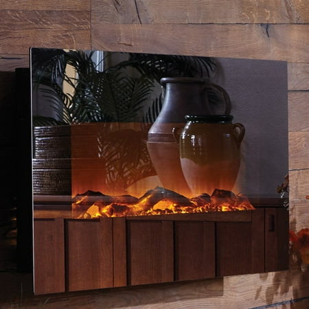 Touchstone Mirror Onyx Wall Mount Electric Fireplace Walmart Com