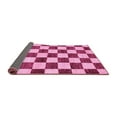 thumbnail image 2 of Ahgly Company Indoor Round Checkered Pink Modern Area Rugs, 3' Round, 2 of 4