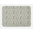 thumbnail image 1 of Leaves Bath Mat, Earth Tones Inspired Abstract Leafage Growth Mother Nature Foliage Design, Plush Bathroom Decor Mat with Non Slip Backing, 29.5" X 17.5", Black and Eggshell, by Ambesonne, 1 of 2
