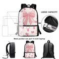 thumbnail image 6 of Yuyamidu Pink Bow Deer 17-Inch Large School Backpack for Teen Girls, Spacious Daypack with Multiple Pockets for Textbooks, Laptop & Daily Campus Use, 6 of 6