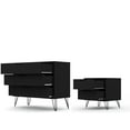 thumbnail image 4 of Rockefeller Mic Century- Modern Dresser and Nightstand with Drawers- Set of 2, 4 of 10