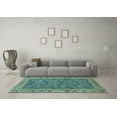 thumbnail image 3 of Ahgly Company Indoor Rectangle Abstract Light Blue Modern Area Rugs, 7' x 9', 3 of 4
