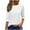 White, variant on AherBiu 3/4 Sleeve Tops for Women Crewneck Stretch Basic Comfy Shirts Summer Casual Fitted Plain Tees