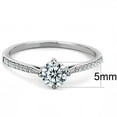 thumbnail image 2 of Luxe Jewelry Designs Women's Stainless Steel Engagement Cathedral Ring with Cubic Zirconia- Size 6, 2 of 4