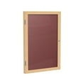 thumbnail image 2 of Ghent's Vinyl 36" x 24" 1 Door Enclosed Flannel Letterboard in Burgundy Red, 2 of 6