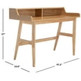 thumbnail image 5 of SAFAVIEH Wrigley Solid Writing Desk w/ 2 Shelves, Natural, 5 of 11