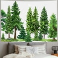 thumbnail image 2 of JRXY Watercolor Pine Forest Tapestry - Soft and Lightweight Wall Hanging Painting, 2 of 6