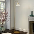 thumbnail image 4 of Evelyn&Zoe Henderson Arc Floor Lamp with Glass shade in Brass/Clear, 4 of 8