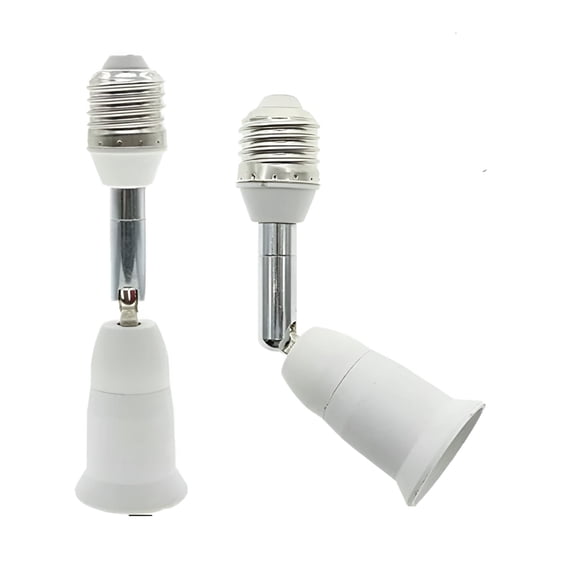 HIBIBUD E27 To E27 Flexible Extension Light Socket Adapter Convertor Light Bulb Holder Converter Base Universal Swivel Joint