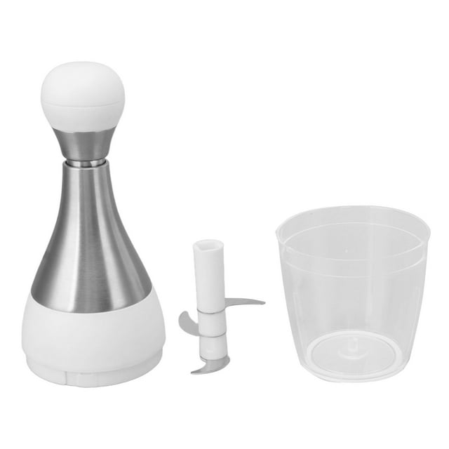 Picadora de alimentos multifuncional de acero inoxidable, manual, para ajo, nueces, cebolla y verduras para cocina.