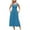 Sky Blue, variant on Xunlbb Solid Long Dresses for Women Ladies Lightweight Max Dress with Round Neck Sleeveless Breathable Dress Side Key Pockets Summer Vacation Beach Fashion Plus Size
