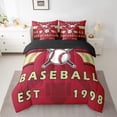 thumbnail image 2 of 7 Piece Bed in a Bag Twin Size Comforter Set Baseball Bedding Set,Baseball Player Reversible Design Bed Set,Sports Soft Microfiber Comforter with Sheet Set,All Season,Arizona, 2 of 5