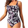 thumbnail image 2 of SDNall Combinaison une Pièce Bikini pour Femmes de Couleur Unie, 2 of 9