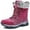 Hot Pink, variant on Snow Boots for Women,Women Winter Thermal Boots Fashionable Lace Up Design Comfortable Footwear Durable Outsole for Cold Weather And Traction,Winter Boots for Women,Hot Pink,7