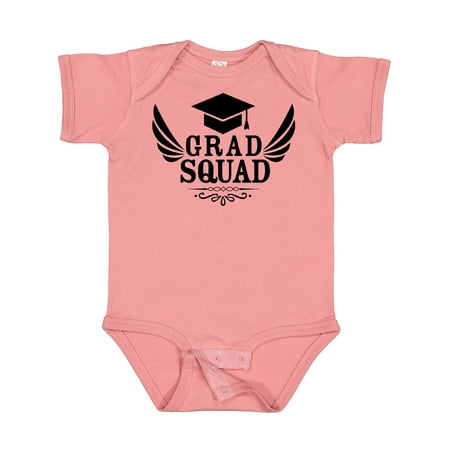 

Inktastic Grad Squad with Graduation Cap and Wings Boys or Girls Baby Bodysuit