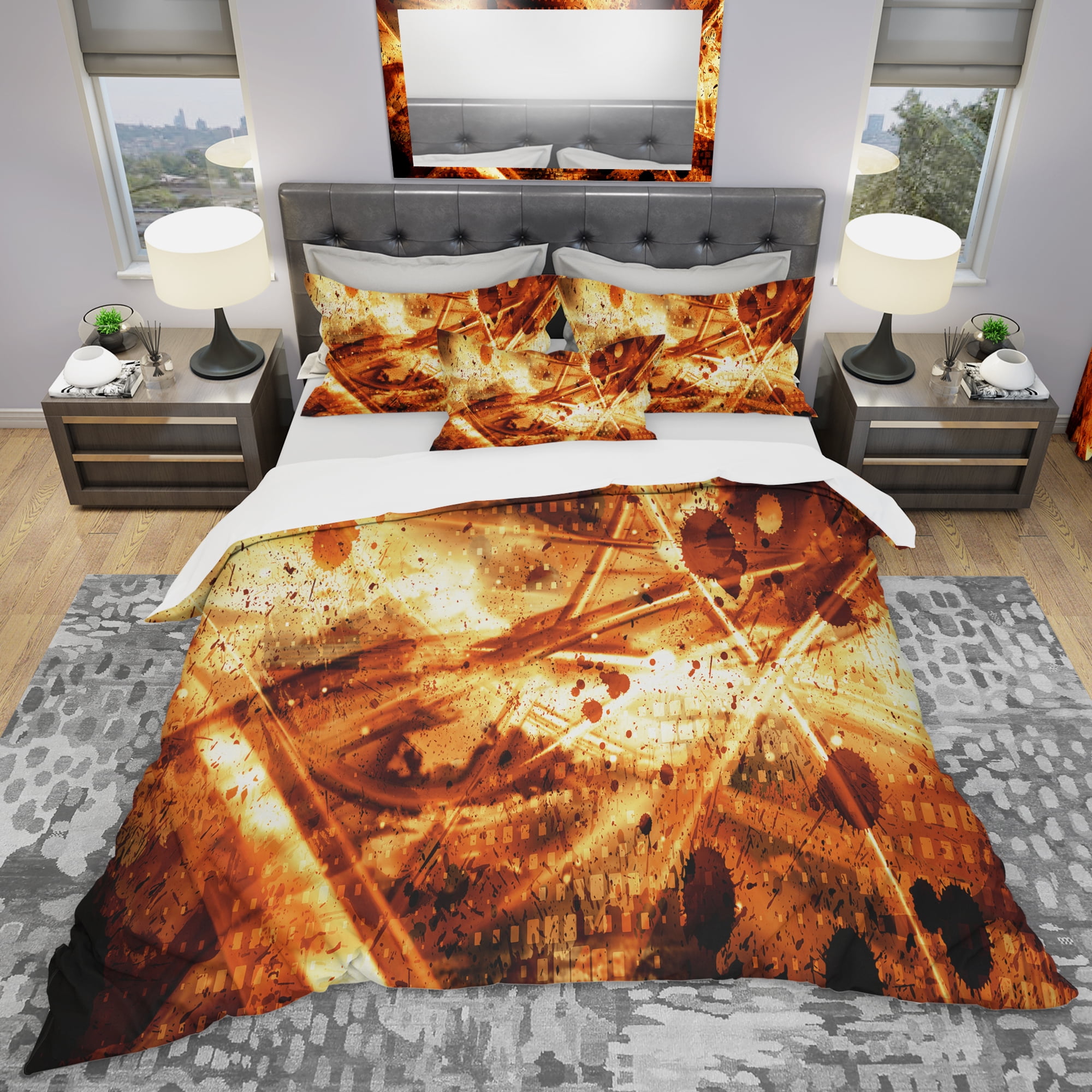 Designart 'Signs of Life' Modern & Contemporary Duvet Cover Set
