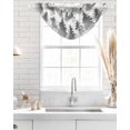 thumbnail image 4 of Waterfall Valances for Windows, Black Grey Forest Kitchen Sheer Valance Curtains, Contemporary Silhouette Abstract Art Rod Pocket Elegant Swag Valances for Living Room Bedroom, 47.2"x38.5", 2 Panel, 4 of 8