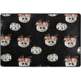 thumbnail image 4 of Dreamtimes Halloween Scary Pumpkin Area Rug, 36"x24" Pink Roses Non-Slip Washable Indoor Door Mat, Absorbent Floor Mat for Bedroom Kitchen Entryway Bathroom, 4 of 7