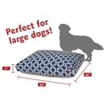 thumbnail image 3 of Majestic Pet | Links Shredded Memory Foam Rectangle Pet Bed For Dogs, Removable Cover, Navy Blue, Large, 3 of 6