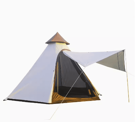 Pyramid Waterproof Travel Indian Tent Double Layer for 3-4 Person Family Camping Travelling