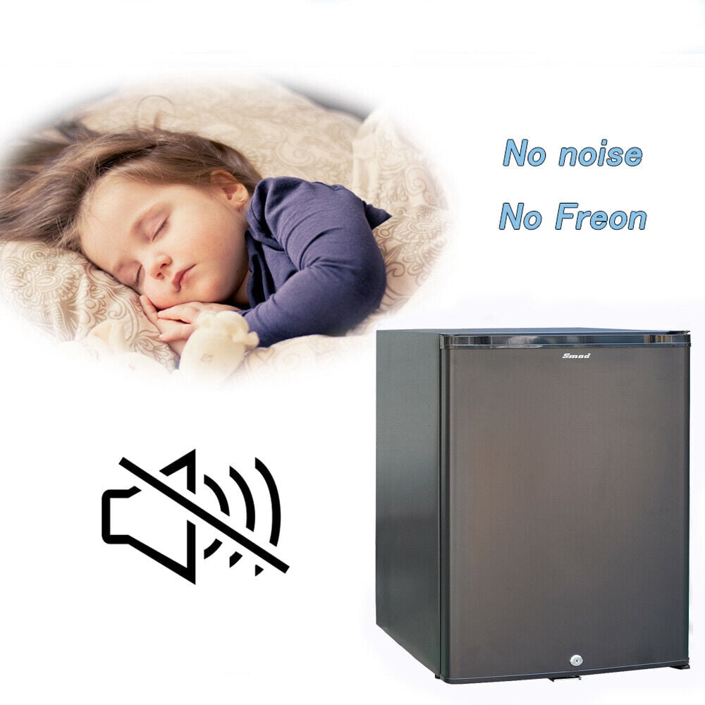 Smad 2.1 Cu ft Compact Refrigerator 110V/12V RV Truck Caravan Car Fridge Quiet Reversible Door Lock
