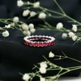 thumbnail image 3 of Lab Created Ruby Eternity Ring for Women (4.2 CT, AAAA Quality, Rosec Jewels), 10K White Gold, US 7.00, 3 of 8