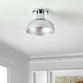 thumbnail image 6 of SAFAVIEH Helm 13 in. Modern Chrome Iron Mount Light with Chrome Glass Shade, 6 of 8