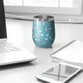 thumbnail image 3 of 12oz Stemless Wine Tumblers Blue Cartoon Unicorn Head Star Cloud Pattern Vacuum Insulated Stainless Steel Travel Tumbler Cups Mug with Lid and Straw for Champaign,Cocktail,Beer with Cleaning Brush, 3 of 5