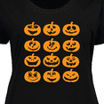 thumbnail image 4 of Inktastic Halloween Pumpkin Faces Orange Women's Plus Size T-Shirt, 4 of 5