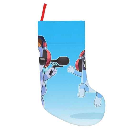 Defioc Bluey for Christmas Stockings 18" Personalized Holiday Stocking for Family, Farmhouse Decor, Xmas Tree Decoration, 1 Pack