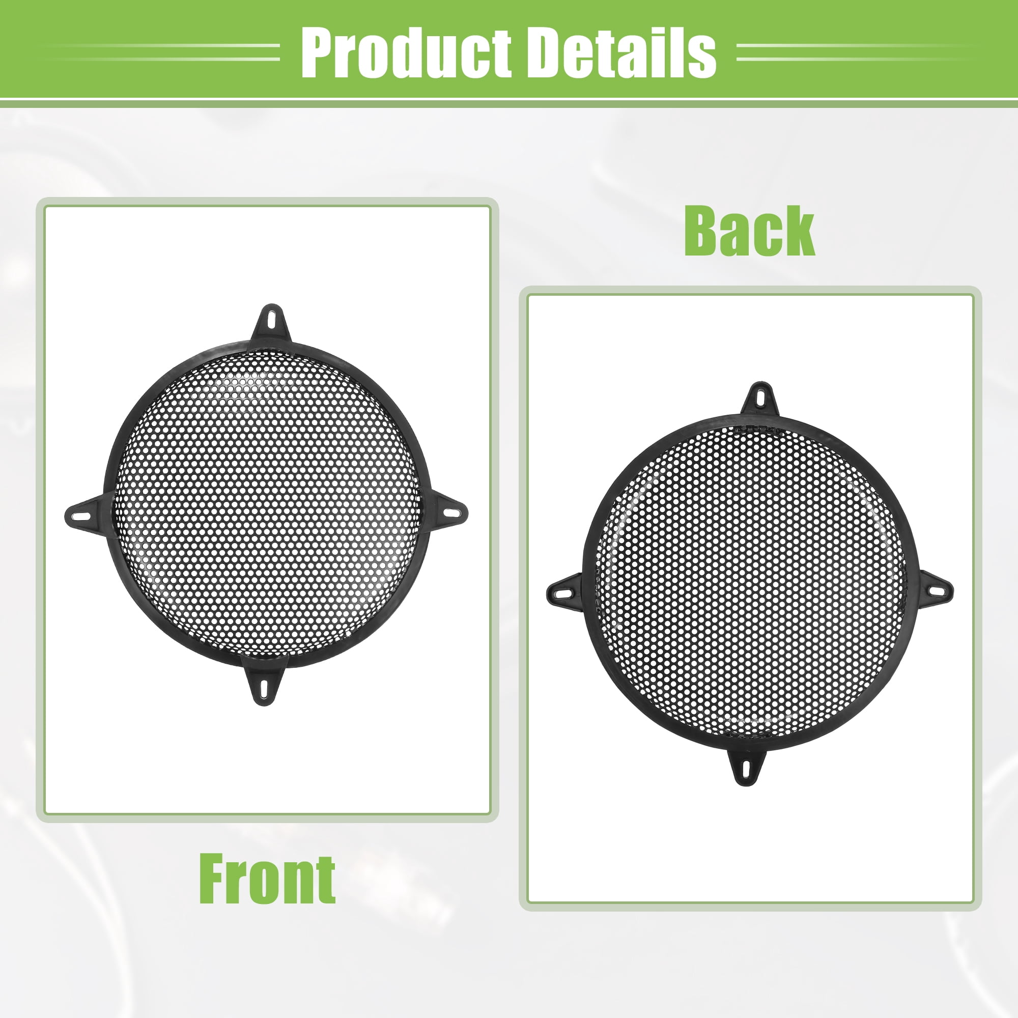 Unique Bargains Universal Car Speaker Grills Cover Protector Case with Screws and Clip 10"