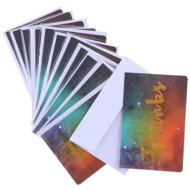 12 Piezas Tarjetas de Felicitación Premium Tarjetas de Notas en Sobres de Color Naturl