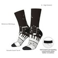 thumbnail image 6 of Honeii Piano Keys With Musical Notes Print Adult Socks,Crew Socks,Casual Calf Socks,Daily Wear Socks for Men & Women, Perfect for Sports, Casual and Everyday Use, 6 of 6