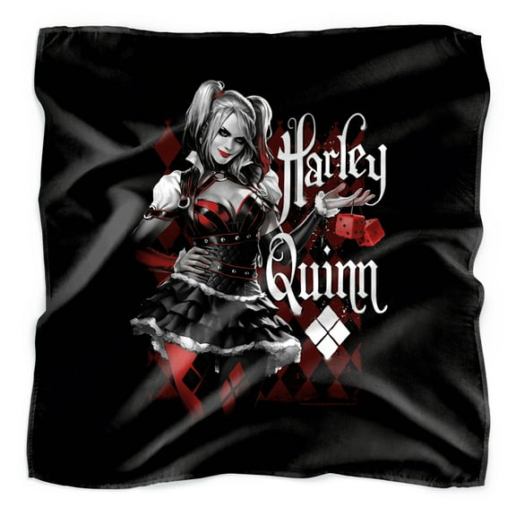 Batman: Arkham Knight Harley Quinn Dice Bandana (21 in x 21 in)