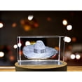 thumbnail image 3 of Sombrero Hat 3D Engraved Crystal - Capture the Spirit of the Mexican Fiesta, 3 of 6
