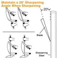 thumbnail image 6 of EEEkit 8" Diamond Sharpening Steel, Butcher’s Sharpening Steel for Master Chef, Home Cooking and Hunting, 6 of 7