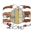 thumbnail image 1 of Category Newspaper Text Country Bracelet Chain Rope Ornament Wristband, 1 of 3