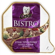 Cesar Canine Cuisine: Bistro Steak Tips Sonoma Style Flavor In Sauce Dog Food, 3.5 Oz