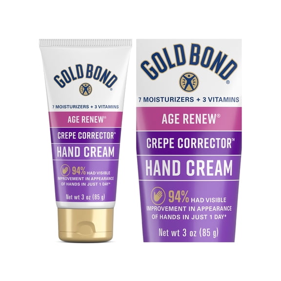 Gold Bond Age Renew Crepe Corrector Hand Cream, Replenishing & Smoothing Formula, 3 oz.