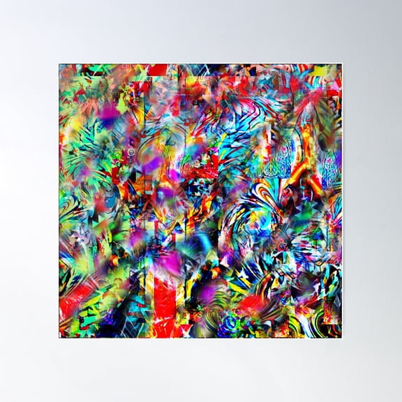 Muttl Poster Wall Art, Modern Wall Decor For Living Room Bedroom, 17x17 UNFRAMED